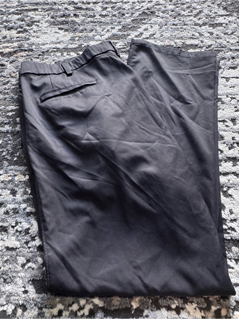 Haggar Black/Grey Dress Pants - Classic Flat Front